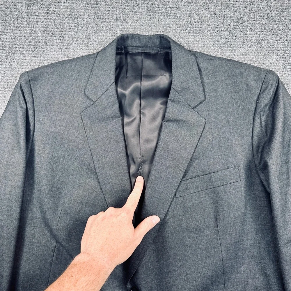 Mode Elegante 50R Vitale Barberis Canonico Super 150s Wool Gray Blazer Jacket